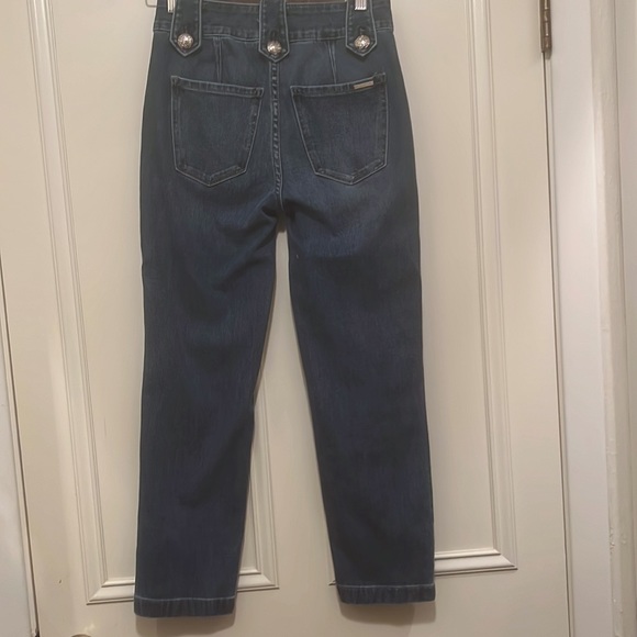 White House Black Market High Rise Silver Blue Jeans - Picture 2 of 14